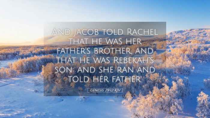 Picture 05 - Genesis 29:12 KJV Desktop Wallpaper - And Jacob told Rachel that he was her father's - Desktop Bible Verse Wallpaper