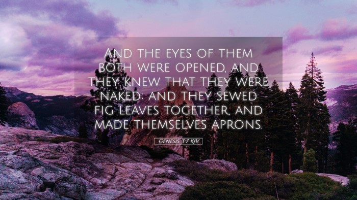 Picture 05 - Genesis 3:7 KJV Desktop Wallpaper - And the eyes of them both were opened, and they - Desktop Bible Verse Wallpaper