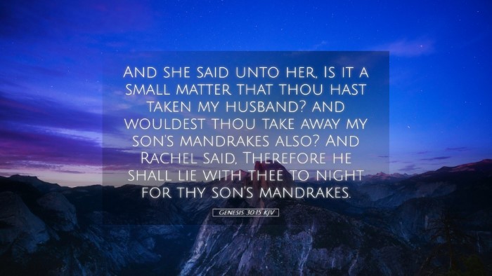 Picture 05 - Genesis 30:15 KJV Desktop Wallpaper - And she said unto her, Is it a small matter that - Desktop Bible Verse Wallpaper