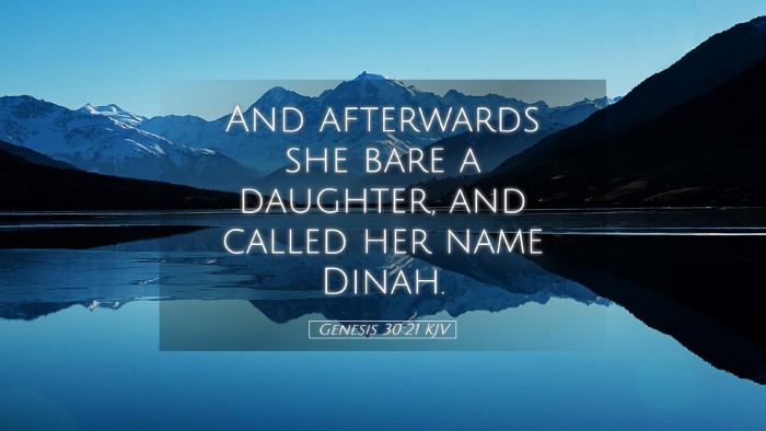 Picture 05 - Genesis 30:21 KJV Desktop Wallpaper - And afterwards she bare a daughter, and called - Desktop Bible Verse Wallpaper