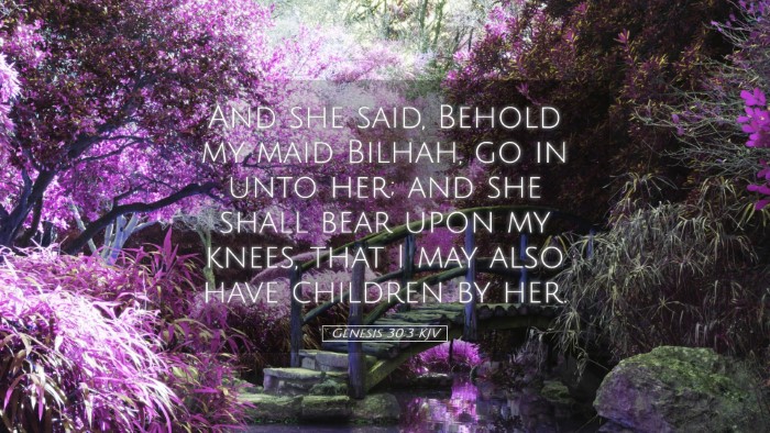 Picture 05 - Genesis 30:3 KJV Desktop Wallpaper - And she said, Behold my maid Bilhah, go in unto - Desktop Bible Verse Wallpaper