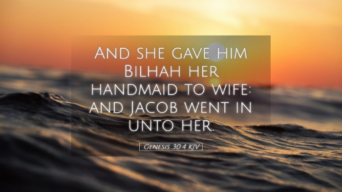 Picture 05 - Genesis 30:4 KJV Desktop Wallpaper - And she gave him Bilhah her handmaid to wife: and - Desktop Bible Verse Wallpaper