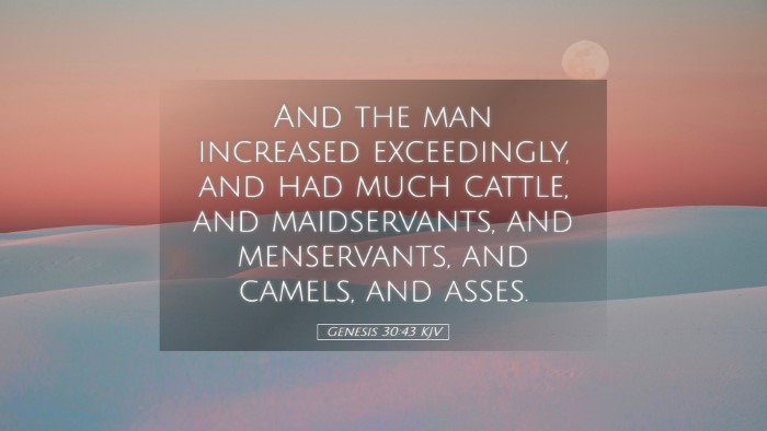 Picture 05 - Genesis 30:43 KJV Desktop Wallpaper - And the man increased exceedingly, and had much - Desktop Bible Verse Wallpaper