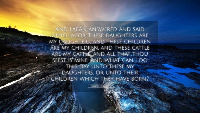 Picture 05 - Genesis 31:43 KJV Desktop Wallpaper - And Laban answered and said unto Jacob, These - Desktop Bible Verse Wallpaper