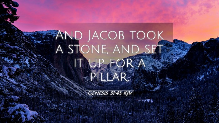 Picture 05 - Genesis 31:45 KJV Desktop Wallpaper - And Jacob took a stone, and set it up for a - Desktop Bible Verse Wallpaper