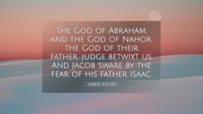 Picture 05 - Genesis 31:53 KJV Desktop Wallpaper - The God of Abraham, and the God of Nahor, the God - Desktop Bible Verse Wallpaper
