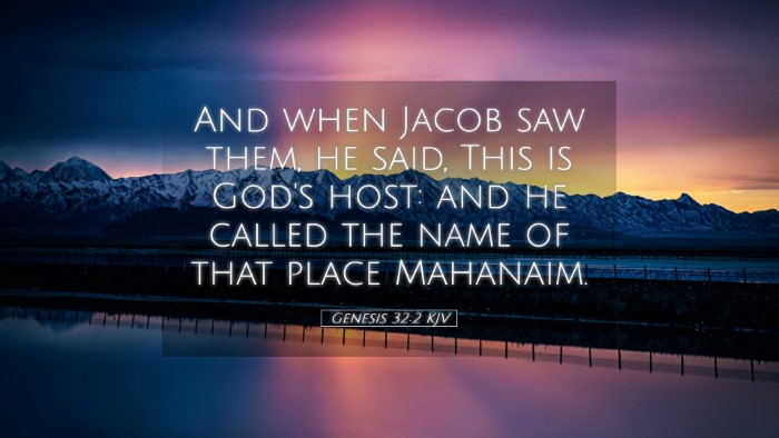 Picture 05 - Genesis 32:2 KJV Desktop Wallpaper - And when Jacob saw them, he said, This is God's - Desktop Bible Verse Wallpaper