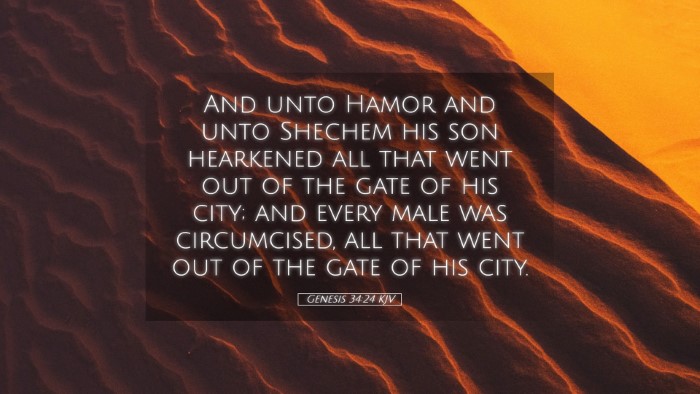 Picture 05 - Genesis 34:24 KJV Desktop Wallpaper - And unto Hamor and unto Shechem his son hearkened - Desktop Bible Verse Wallpaper