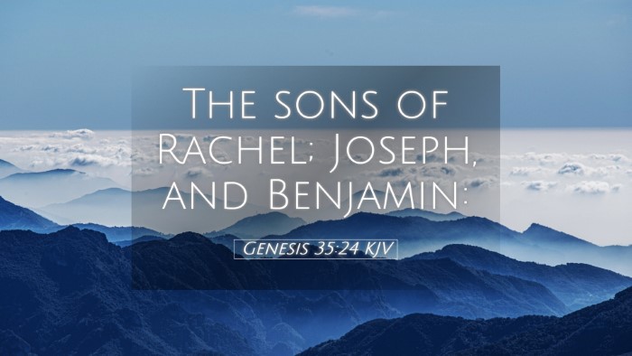 Picture 05 - Genesis 35:24 KJV Desktop Wallpaper - The sons of Rachel; Joseph, and - Desktop Bible Verse Wallpaper