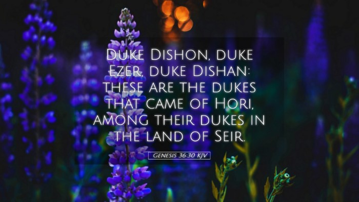 Picture 05 - Genesis 36:30 KJV Desktop Wallpaper - Duke Dishon, duke Ezer, duke Dishan: these are - Desktop Bible Verse Wallpaper
