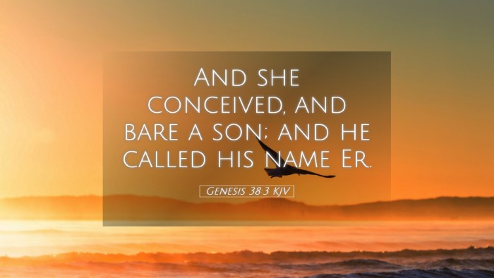 Picture 05 - Genesis 38:3 KJV Desktop Wallpaper - And she conceived, and bare a son; and he called - Desktop Bible Verse Wallpaper