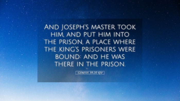 Picture 05 - Genesis 39:20 KJV Desktop Wallpaper - And Joseph's master took him, and put him into - Desktop Bible Verse Wallpaper