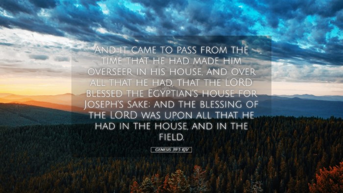 Picture 05 - Genesis 39:5 KJV Desktop Wallpaper - And it came to pass from the time that he had - Desktop Bible Verse Wallpaper