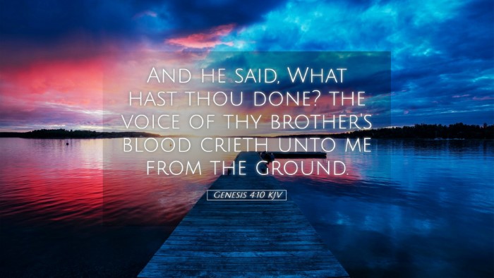 Picture 05 - Genesis 4:10 KJV Desktop Wallpaper - And he said, What hast thou done? the voice of - Desktop Bible Verse Wallpaper