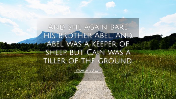 Picture 05 - Genesis 4:2 KJV Desktop Wallpaper - And she again bare his brother Abel. And Abel was - Desktop Bible Verse Wallpaper