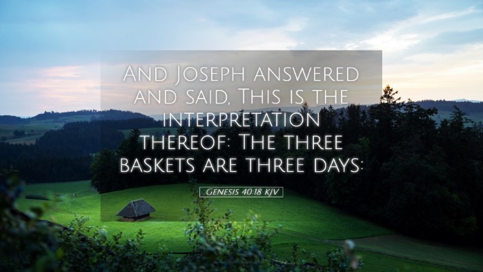 Picture 05 - Genesis 40:18 KJV Desktop Wallpaper - And Joseph answered and said, This is the - Desktop Bible Verse Wallpaper