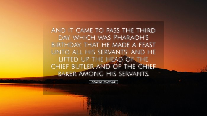 Picture 05 - Genesis 40:20 KJV Desktop Wallpaper - And it came to pass the third day, which was - Desktop Bible Verse Wallpaper
