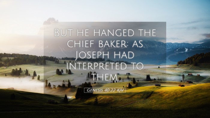 Picture 05 - Genesis 40:22 KJV Desktop Wallpaper - But he hanged the chief baker: as Joseph had - Desktop Bible Verse Wallpaper