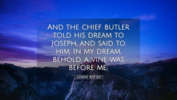 Picture 05 - Genesis 40:9 KJV Desktop Wallpaper - And the chief butler told his dream to Joseph, - Desktop Bible Verse Wallpaper