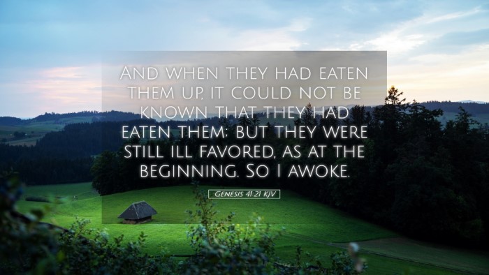Picture 05 - Genesis 41:21 KJV Desktop Wallpaper - And when they had eaten them up, it could not be - Desktop Bible Verse Wallpaper