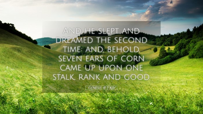 Picture 05 - Genesis 41:5 KJV Desktop Wallpaper - And he slept and dreamed the second time: and, - Desktop Bible Verse Wallpaper