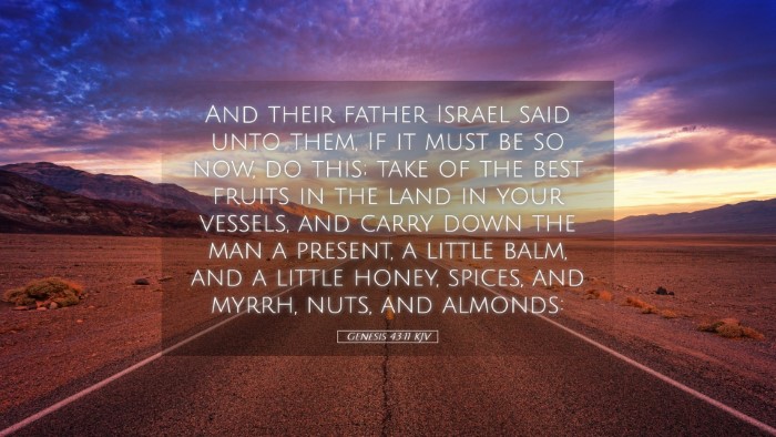Picture 05 - Genesis 43:11 KJV Desktop Wallpaper - And their father Israel said unto them, If it - Desktop Bible Verse Wallpaper