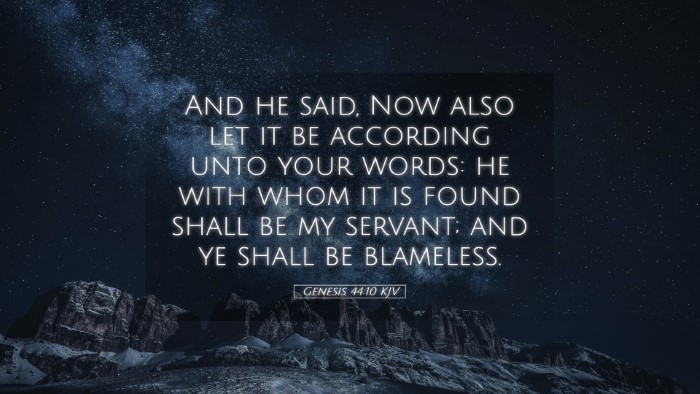 Picture 05 - Genesis 44:10 KJV Desktop Wallpaper - And he said, Now also let it be according unto - Desktop Bible Verse Wallpaper