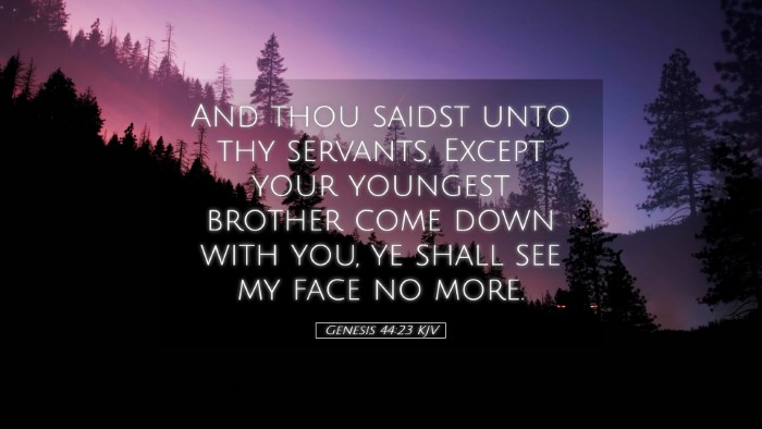 Picture 05 - Genesis 44:23 KJV Desktop Wallpaper - And thou saidst unto thy servants, Except your - Desktop Bible Verse Wallpaper