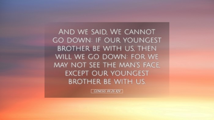 Picture 05 - Genesis 44:26 KJV Desktop Wallpaper - And we said, We cannot go down: if our youngest - Desktop Bible Verse Wallpaper