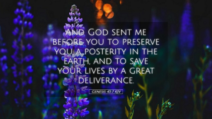 Picture 05 - Genesis 45:7 KJV Desktop Wallpaper - And God sent me before you to preserve you a - Desktop Bible Verse Wallpaper