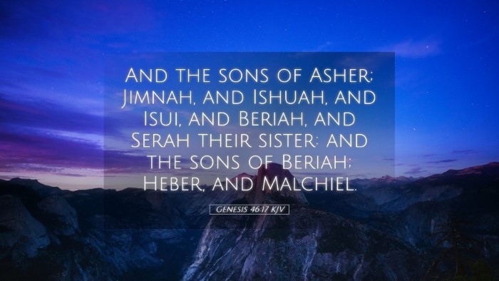 Picture 05 - Genesis 46:17 KJV Desktop Wallpaper - And the sons of Asher; Jimnah, and Ishuah, and - Desktop Bible Verse Wallpaper