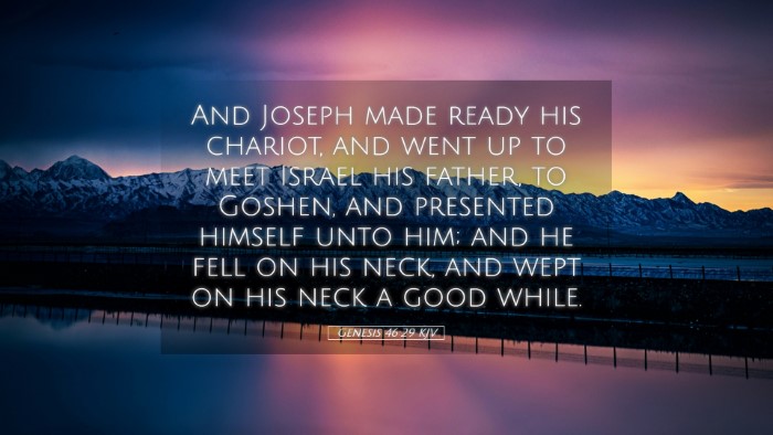 Picture 05 - Genesis 46:29 KJV Desktop Wallpaper - And Joseph made ready his chariot, and went up to - Desktop Bible Verse Wallpaper