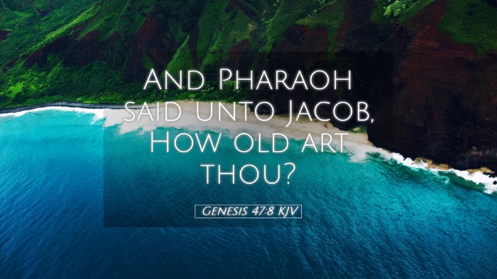 Picture 05 - Genesis 47:8 KJV Desktop Wallpaper - And Pharaoh said unto Jacob, How old art - Desktop Bible Verse Wallpaper