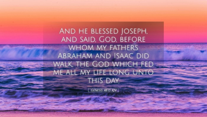 Picture 05 - Genesis 48:15 KJV Desktop Wallpaper - And he blessed Joseph, and said, God, before whom - Desktop Bible Verse Wallpaper