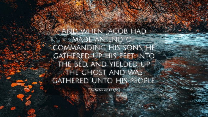 Picture 05 - Genesis 49:33 KJV Desktop Wallpaper - And when Jacob had made an end of commanding his - Desktop Bible Verse Wallpaper