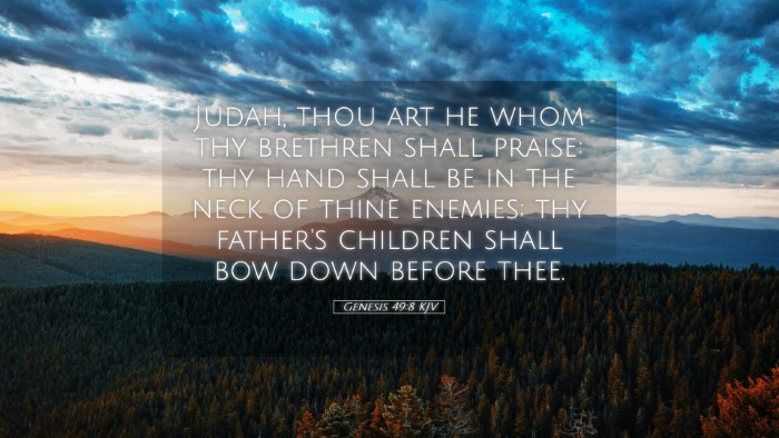 Picture 05 - Genesis 49:8 KJV Desktop Wallpaper - Judah, thou art he whom thy brethren shall - Desktop Bible Verse Wallpaper