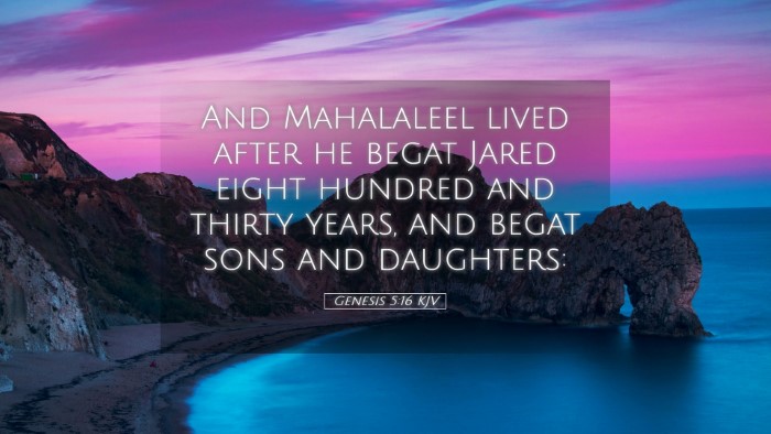 Picture 05 - Genesis 5:16 KJV Desktop Wallpaper - And Mahalaleel lived after he begat Jared eight - Desktop Bible Verse Wallpaper
