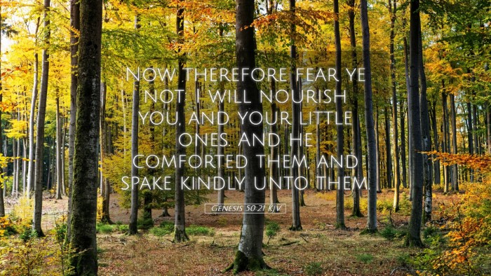 Picture 05 - Genesis 50:21 KJV Desktop Wallpaper - Now therefore fear ye not: I will nourish you, - Desktop Bible Verse Wallpaper