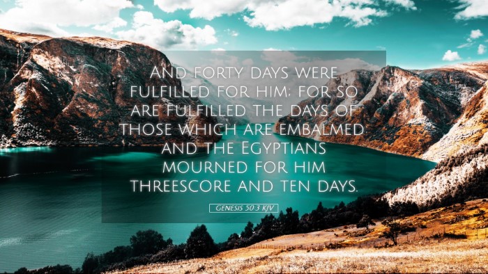 Picture 05 - Genesis 50:3 KJV Desktop Wallpaper - And forty days were fulfilled for him; for so are - Desktop Bible Verse Wallpaper
