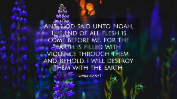 Picture 05 - Genesis 6:13 KJV Desktop Wallpaper - And God said unto Noah, The end of all flesh is - Desktop Bible Verse Wallpaper