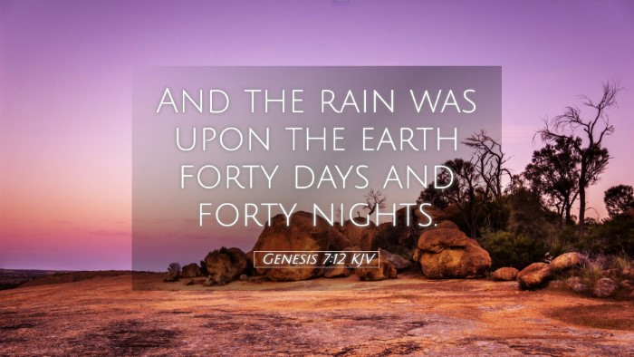 Picture 05 - Genesis 7:12 KJV Desktop Wallpaper - And the rain was upon the earth forty days and - Desktop Bible Verse Wallpaper