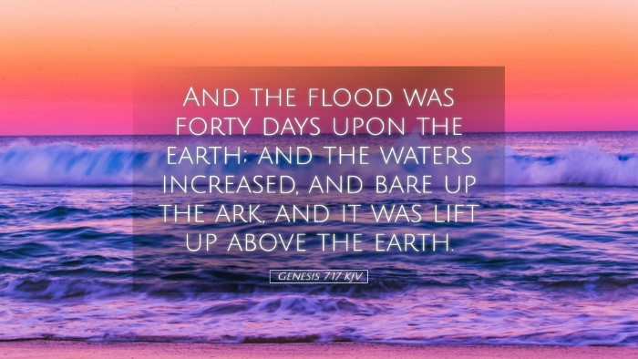 Picture 05 - Genesis 7:17 KJV Desktop Wallpaper - And the flood was forty days upon the earth; and - Desktop Bible Verse Wallpaper
