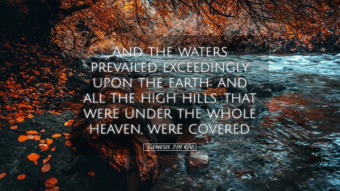 Picture 05 - Genesis 7:19 KJV Desktop Wallpaper - And the waters prevailed exceedingly upon the - Desktop Bible Verse Wallpaper