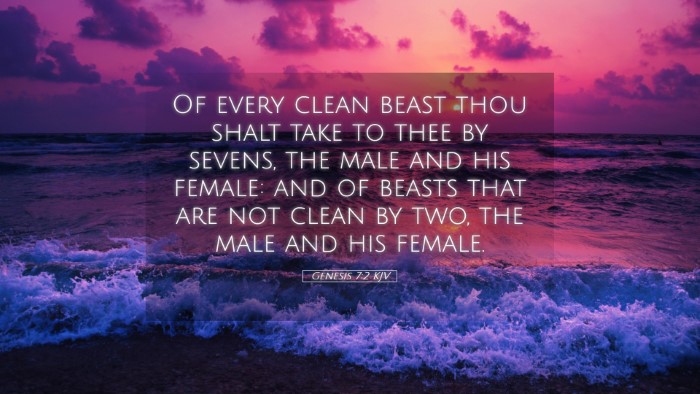Picture 05 - Genesis 7:2 KJV Desktop Wallpaper - Of every clean beast thou shalt take to thee by - Desktop Bible Verse Wallpaper