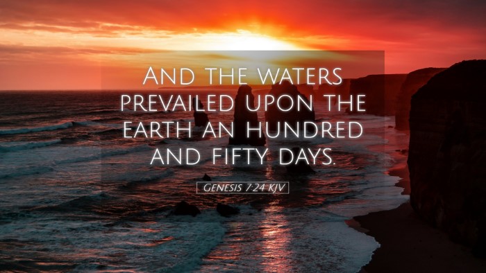 Picture 05 - Genesis 7:24 KJV Desktop Wallpaper - And the waters prevailed upon the earth an - Desktop Bible Verse Wallpaper