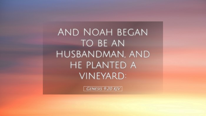 Picture 05 - Genesis 9:20 KJV Desktop Wallpaper - And Noah began to be an husbandman, and he - Desktop Bible Verse Wallpaper
