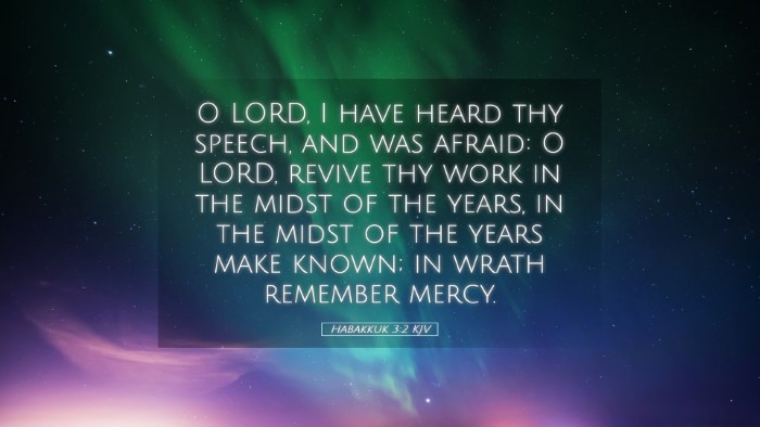 Picture 05 - Habakkuk 3:2 KJV Desktop Wallpaper - O LORD, I have heard thy speech, and was afraid: - Desktop Bible Verse Wallpaper