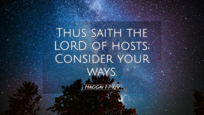 Picture 05 - Haggai 1:7 KJV Desktop Wallpaper - Thus saith the LORD of hosts; Consider your - Desktop Bible Verse Wallpaper