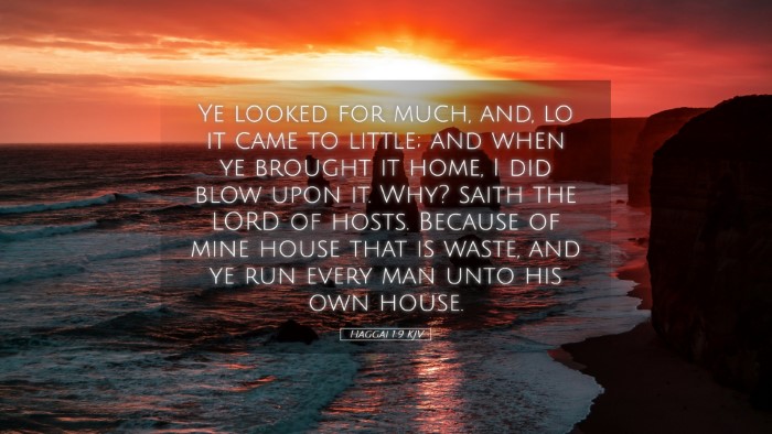 Picture 05 - Haggai 1:9 KJV Desktop Wallpaper - Ye looked for much, and, lo it came to little; - Desktop Bible Verse Wallpaper