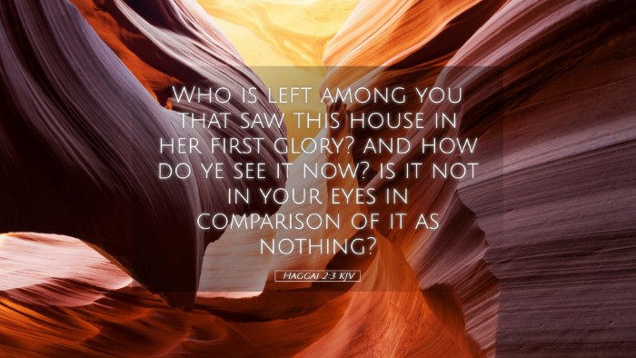 Picture 05 - Haggai 2:3 KJV Desktop Wallpaper - Who is left among you that saw this house in her - Desktop Bible Verse Wallpaper
